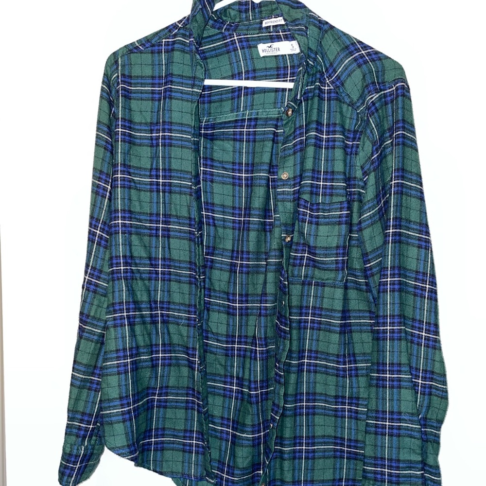 Hollister green flannel